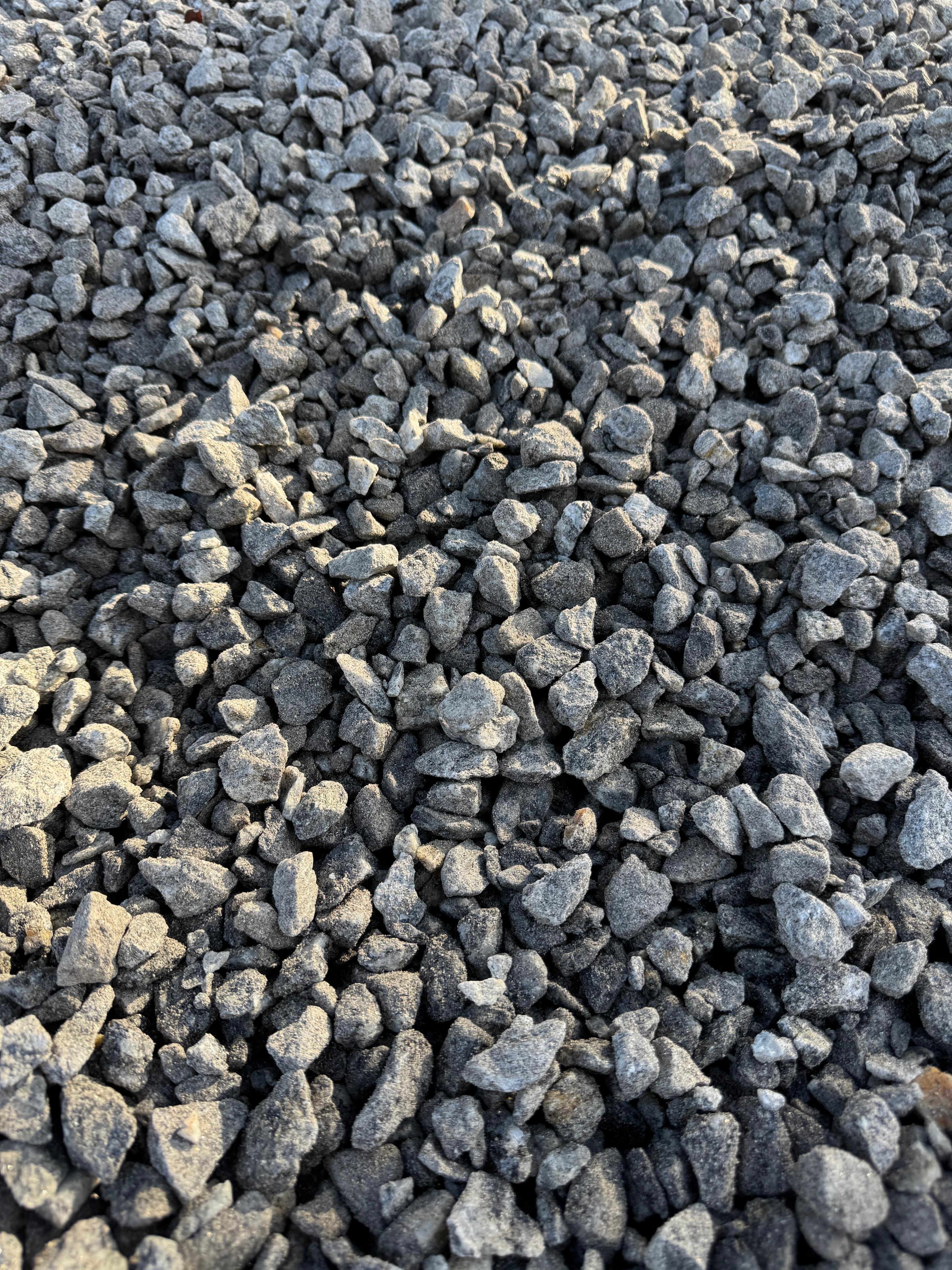 Pile of washed #67 gravel at the garden center