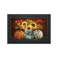 Welcome to the Patch coir doormat with a pumpkin patch design