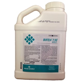 One-pint bottle of Bifen 7.9F Select insecticide with teal label