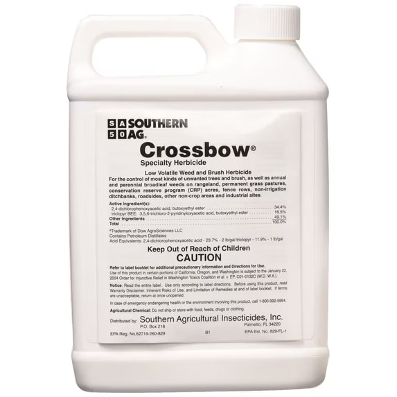 One-gallon jug of Crossbow specialty herbicide with black label
